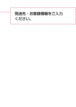 発送先・お客様情報をご入力ください